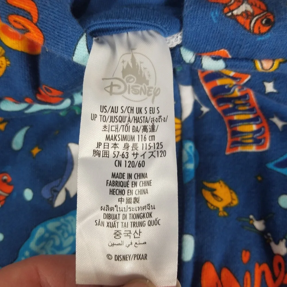 Disney Pixar Finding Nemo Dory Blue Zip Up Hoodie All Over Print Kids S NWOT‎